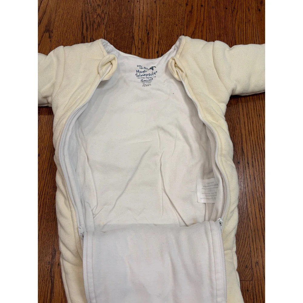 Baby Merlin's Magic Sleepsuit Yellow Small 3-6 Months Transitional Swaddle